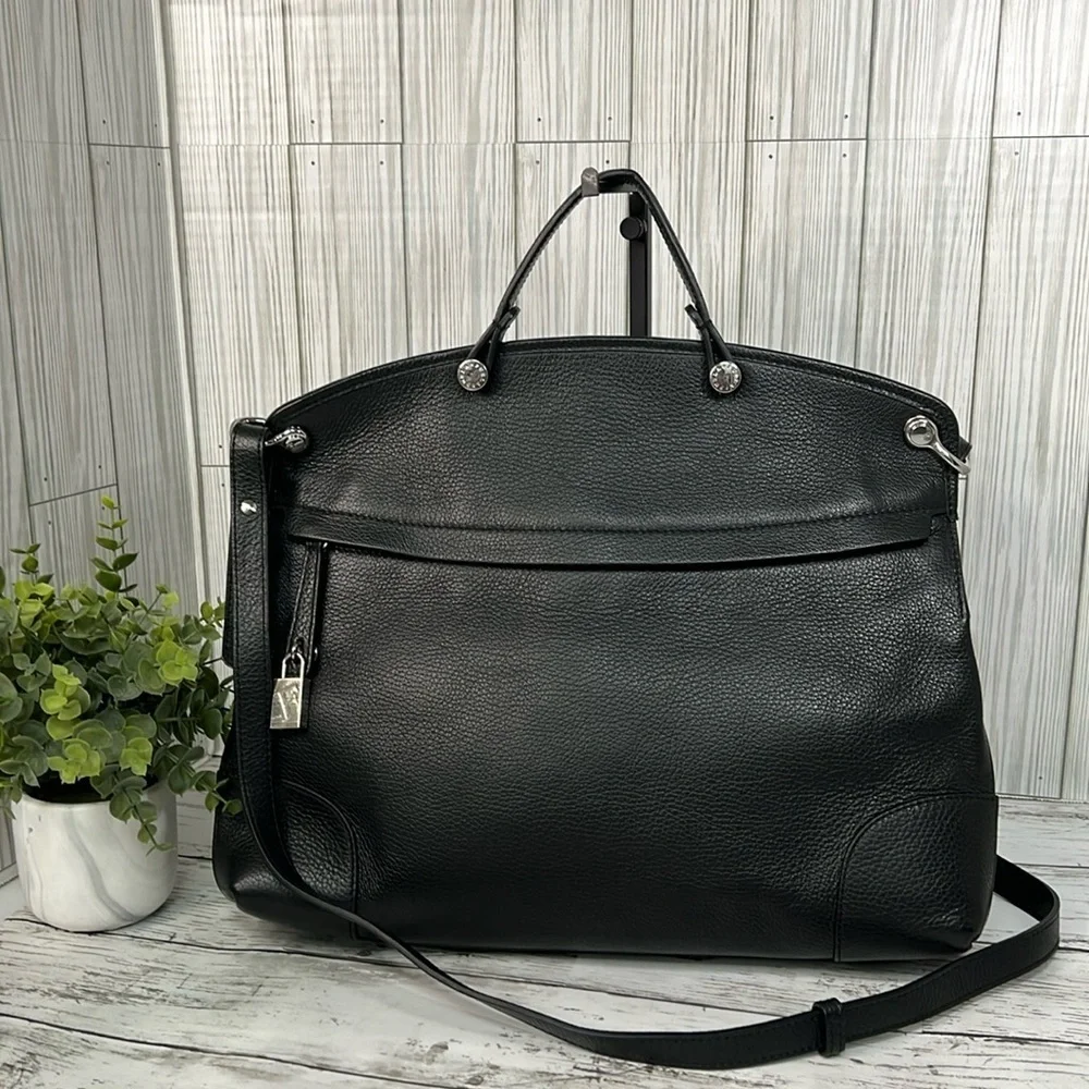 Furla Black Leather Satchel